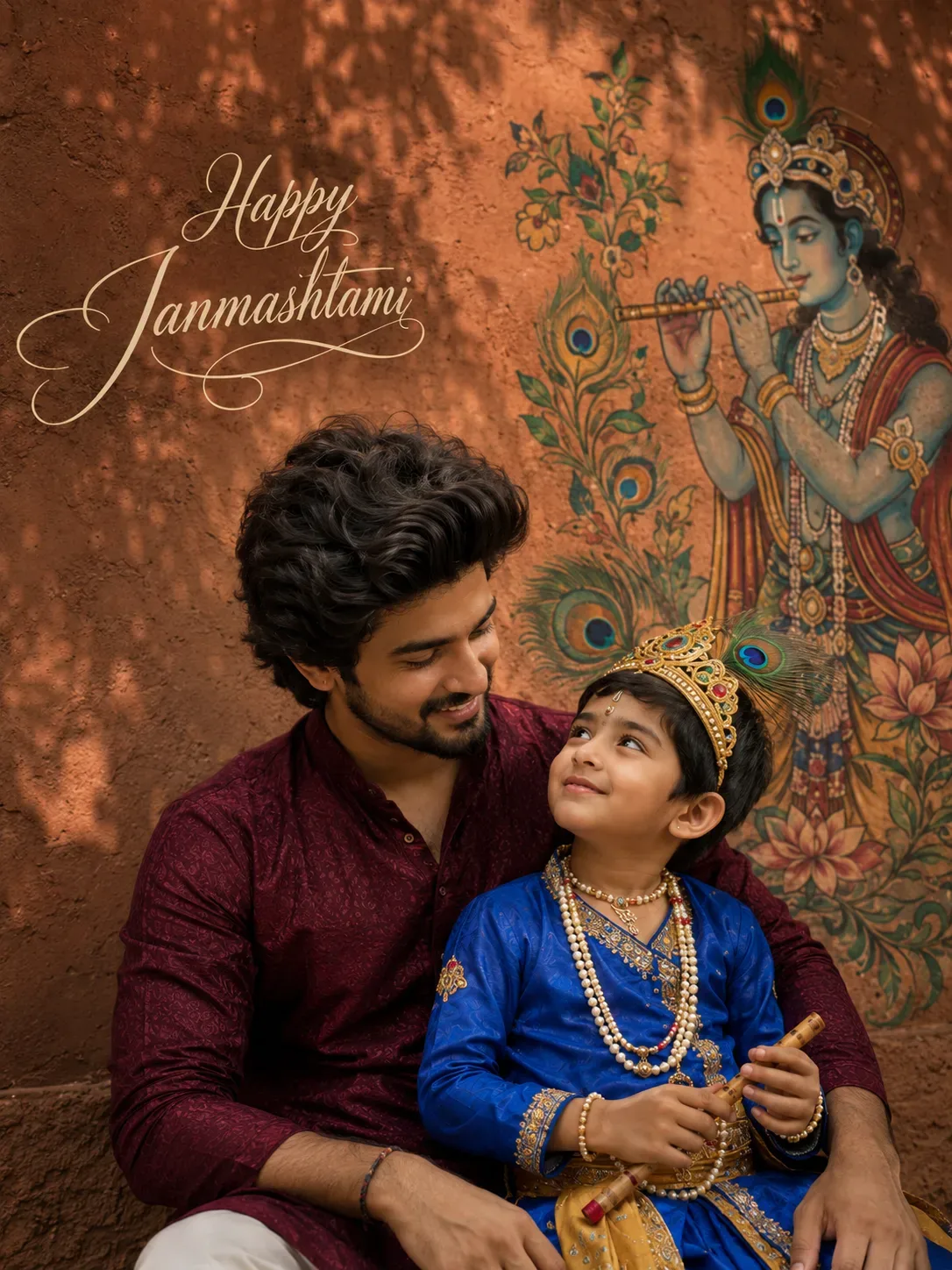 Photorealistic Festival Portrait With Krishna Murali AI Photo Prompt preview example result