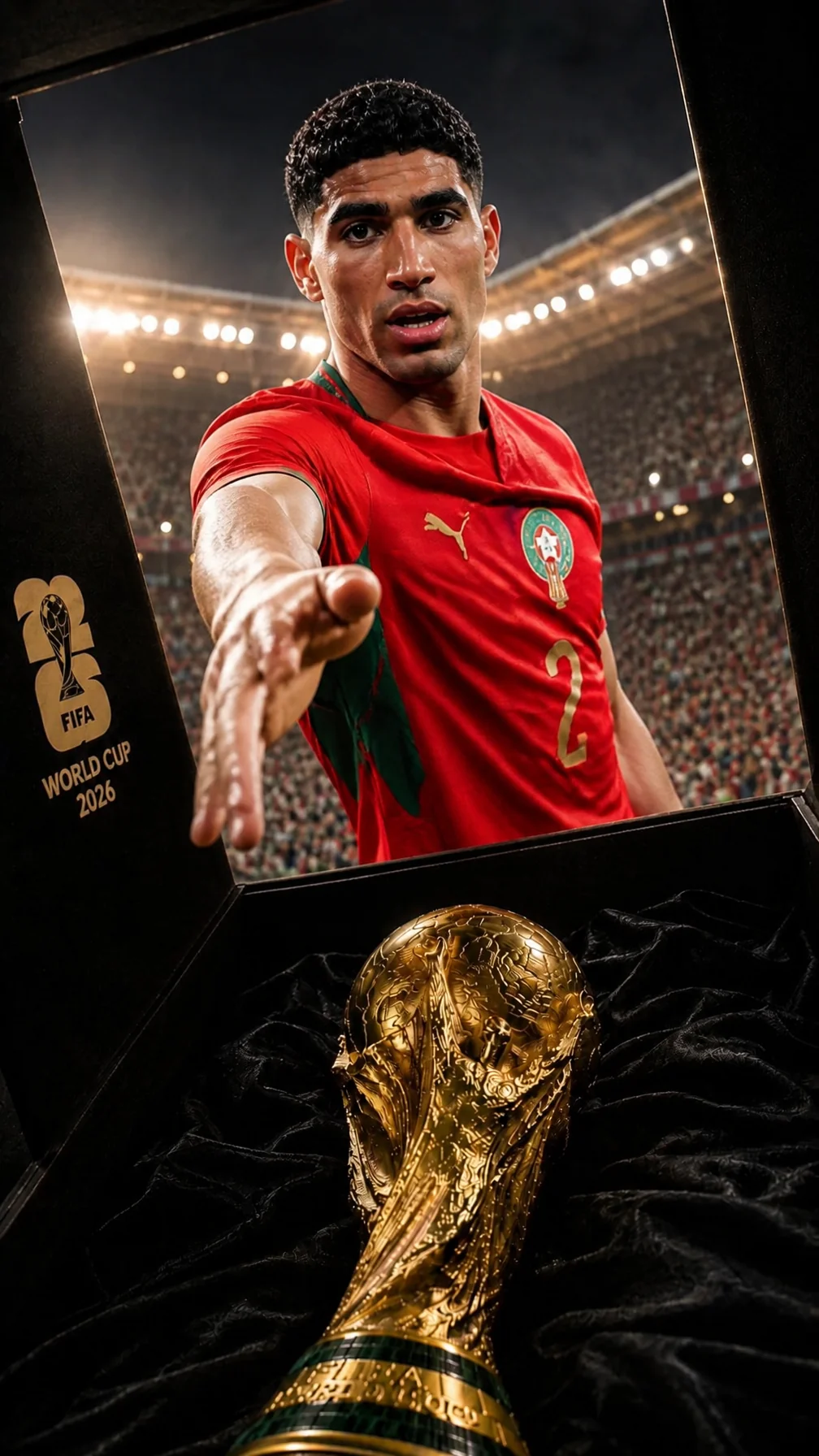 Player=Achraf Hakimi Sports Photography AI Photo Prompt generated preview