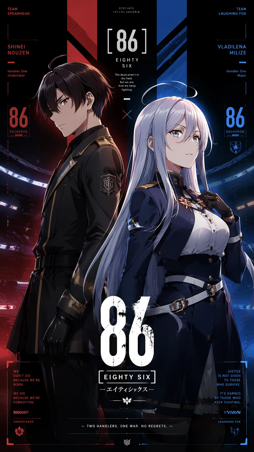 Poster 9: 16 Dari Anime Eighty Six AI Photo Prompt generated preview