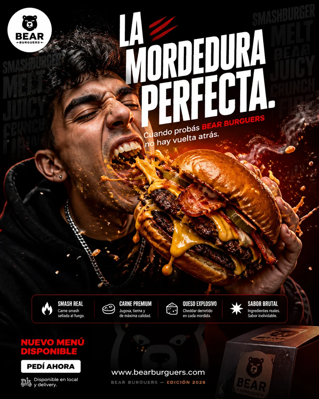 Poster De Campana Hipercomercial Bear Burguersformatoposter AI Photo Prompt generated preview