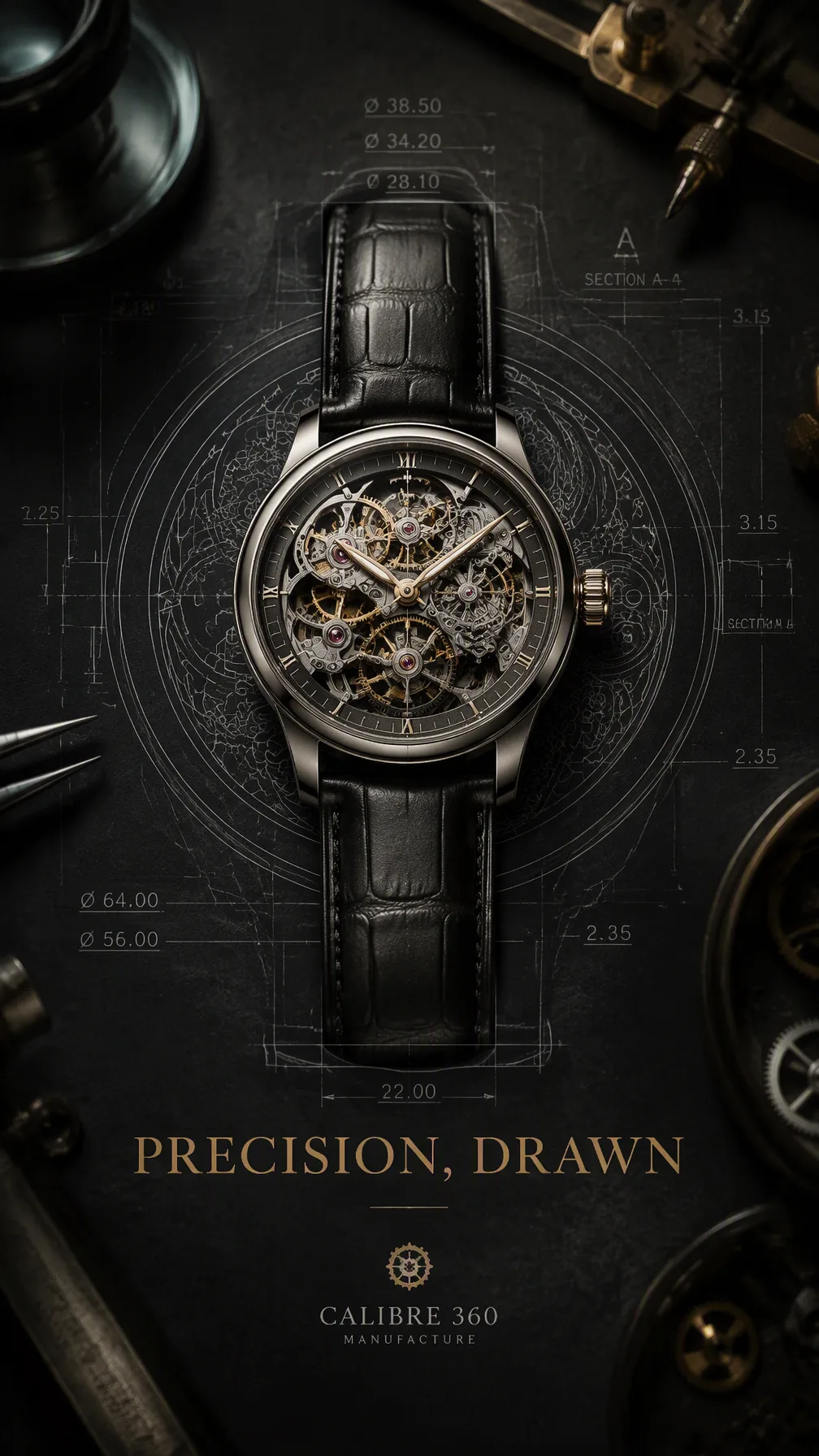 Premium 4:5 Watch Advertising Poster AI Photo Prompt generated preview