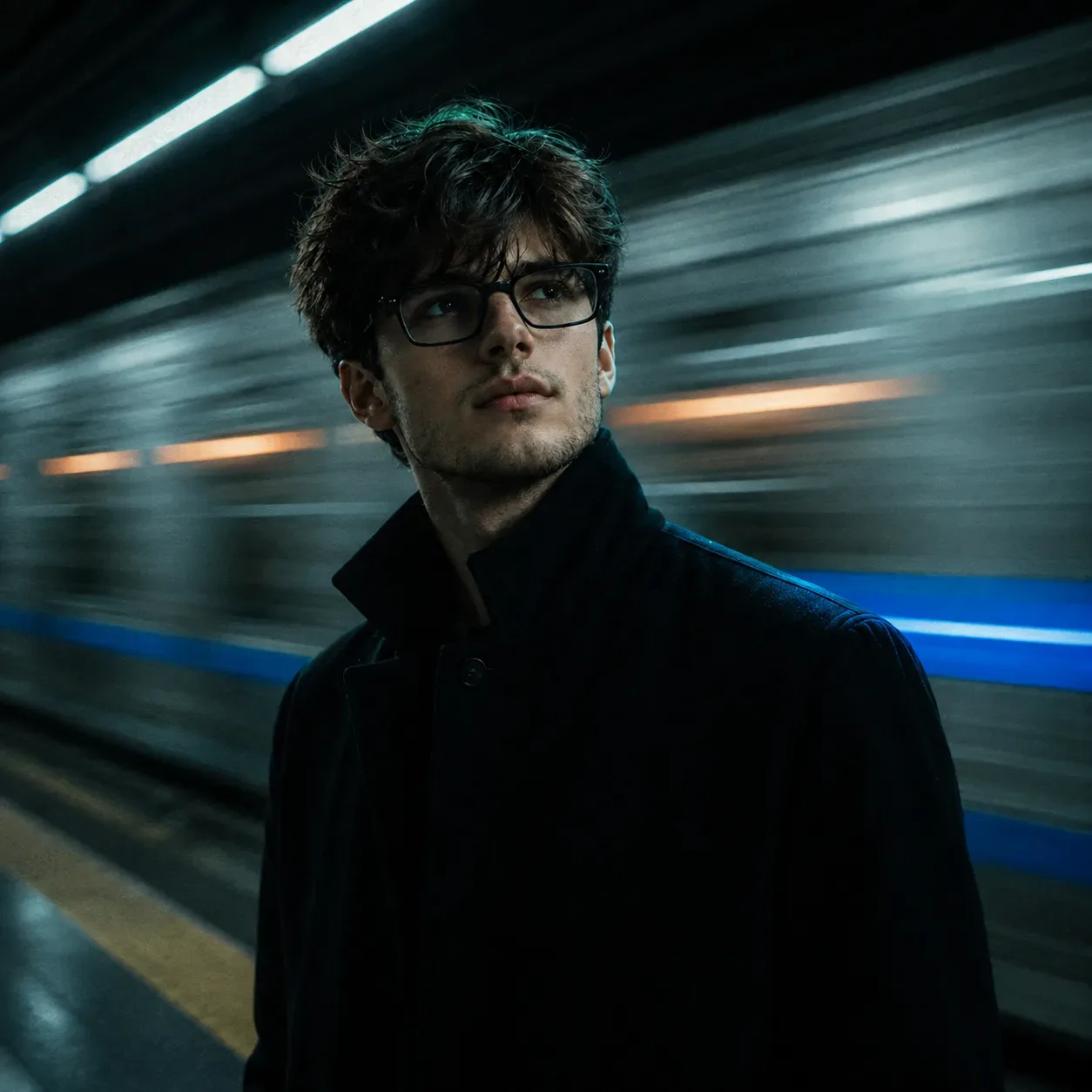 Premium Cinematic Subway Portrait AI Photo Prompt preview example result