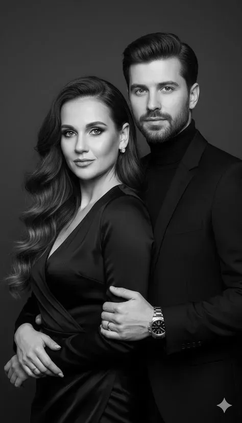 Premium Studio Couple Photo Editing AI Photo Prompt preview example result