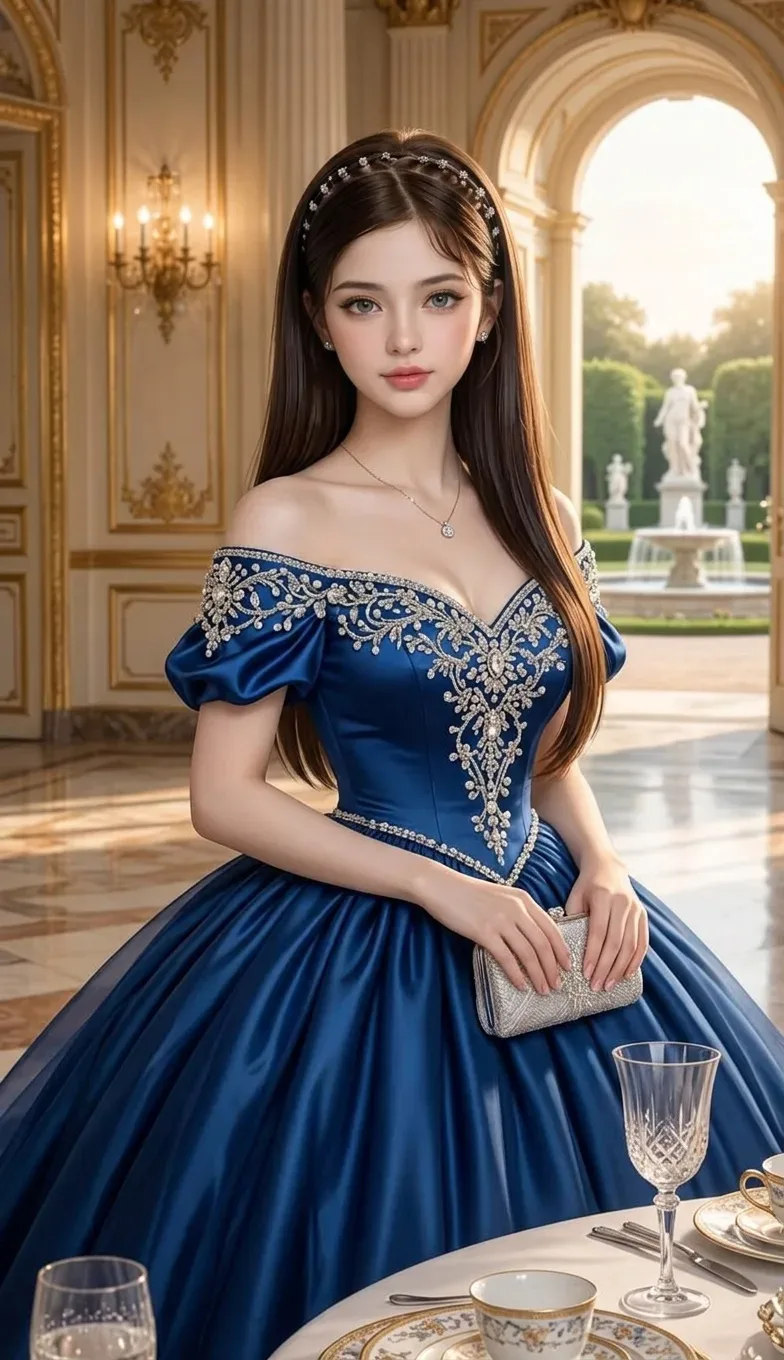 Princess Gown In Palace AI Photo Prompt preview example result