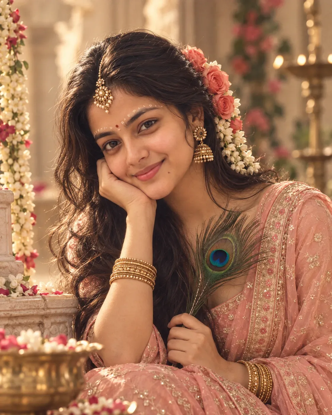 Radha Rani-inspired Portrait AI Photo Prompt preview example result