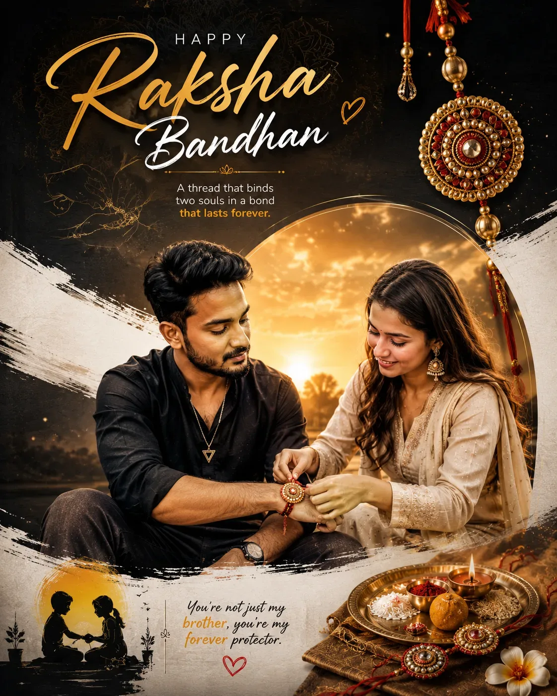 Rakhi: A Bond That Lasts Forever AI Photo Prompt preview example result