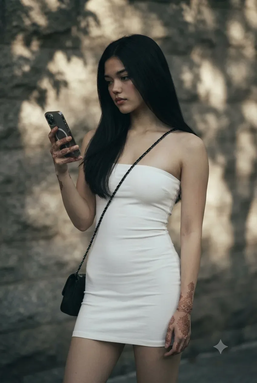 Realistic Photography Portrait Of A Beautiful Korean Idol Long Sleek AI Photo Prompt preview example result