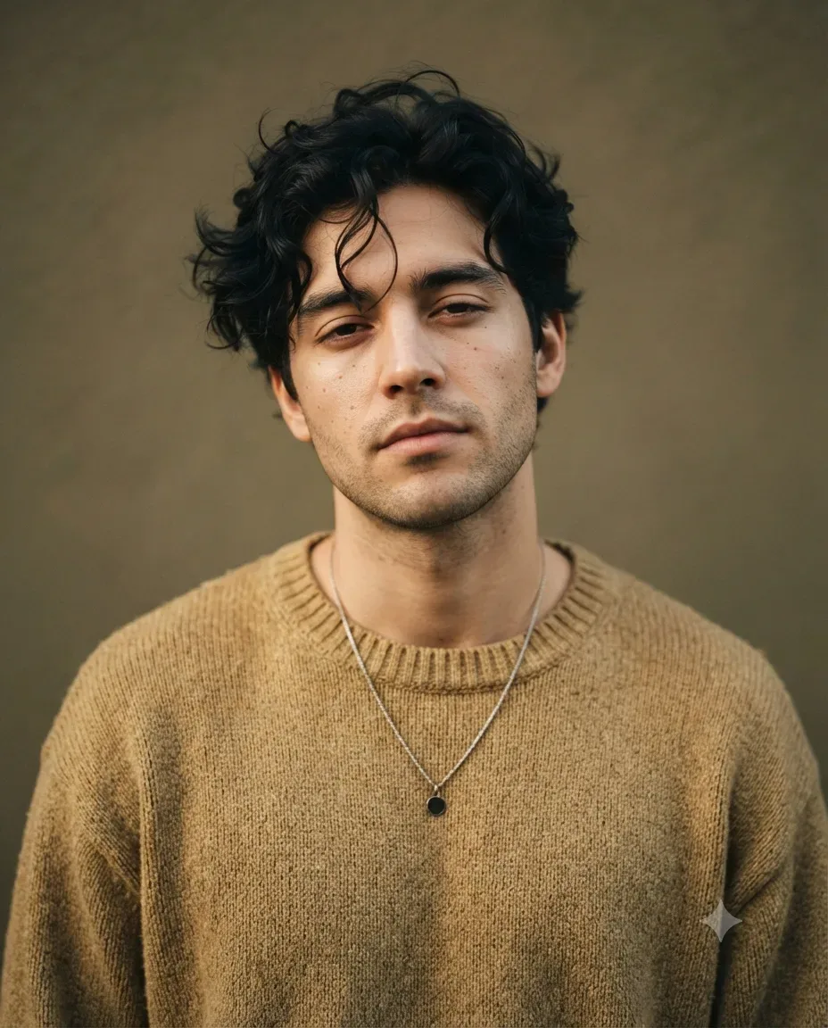 Realistic Portrait Of A Young Man AI Photo Prompt preview example result