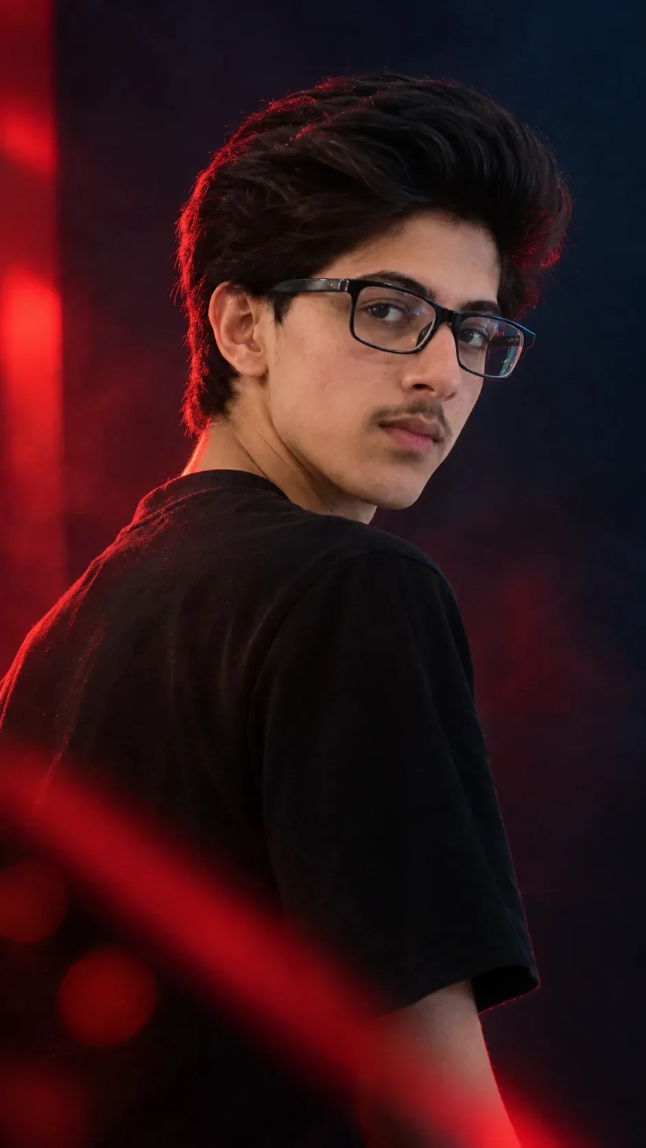 Red Noir Cinematic Portrait AI Photo Prompt preview example result
