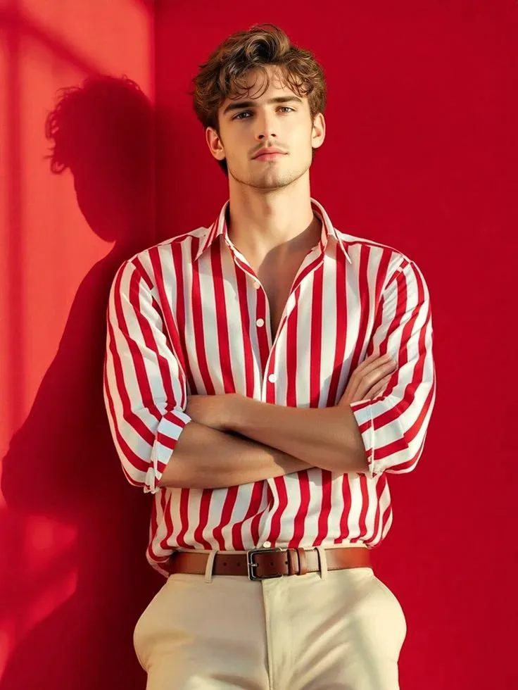 Red Striped Focus AI Photo Prompt preview example result