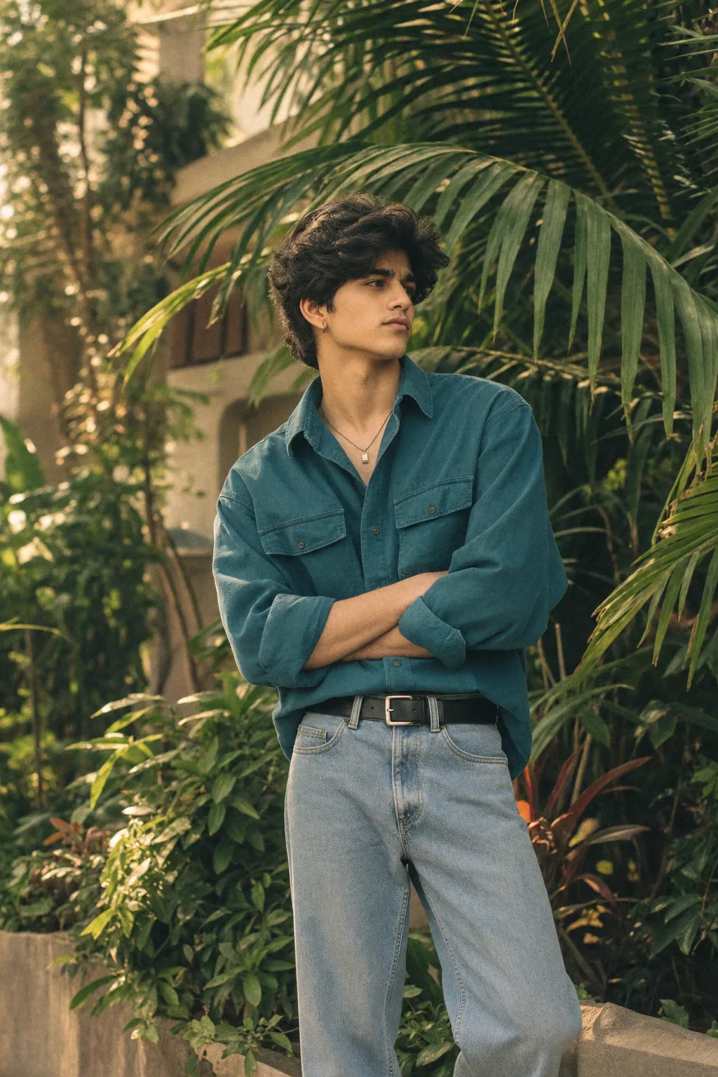 Retro Tropical Editorial AI Photo Prompt preview example result