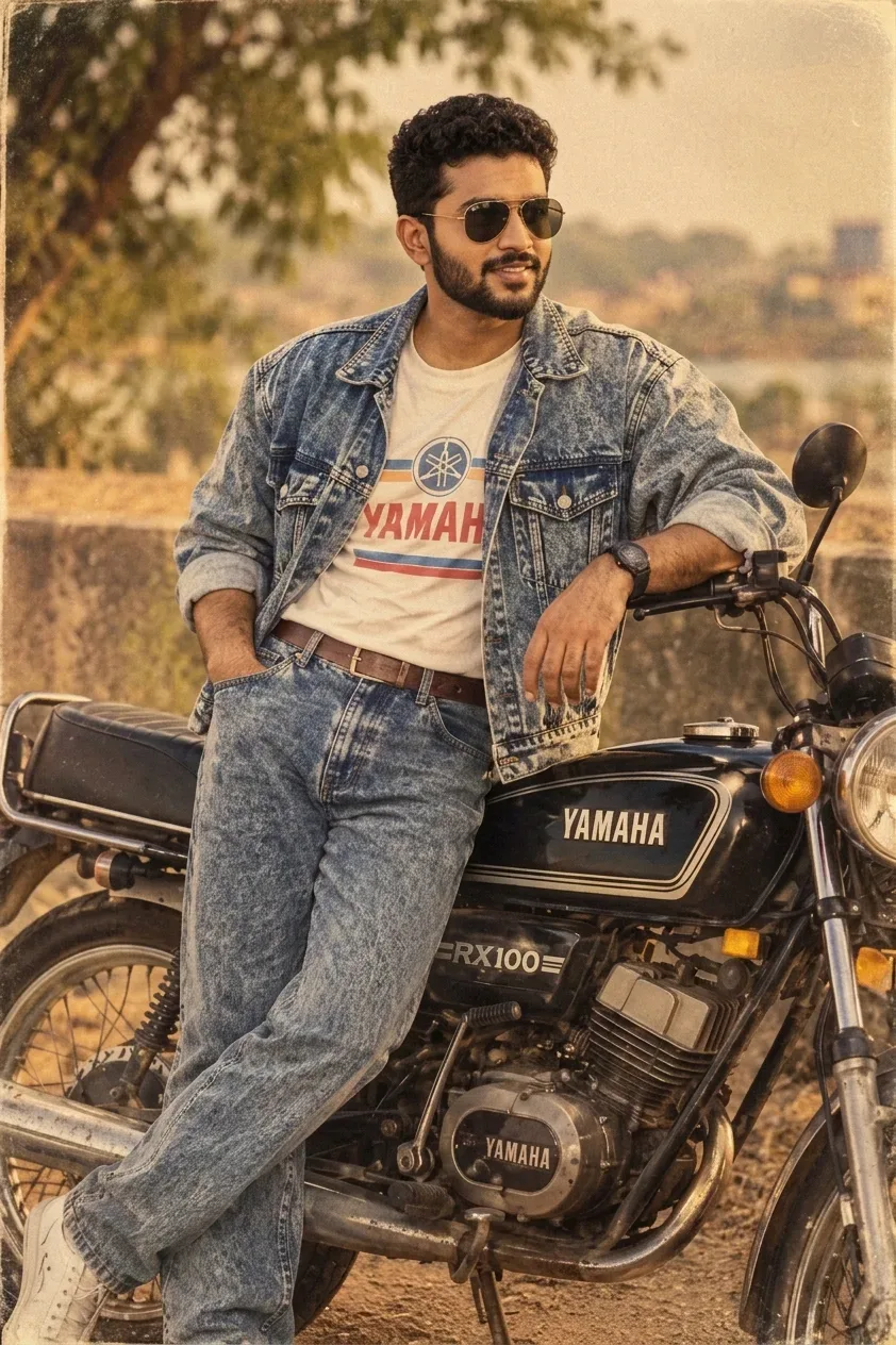 Retro Yamaha Vibes 80s90s Classic Style AI Photo Prompt preview example result