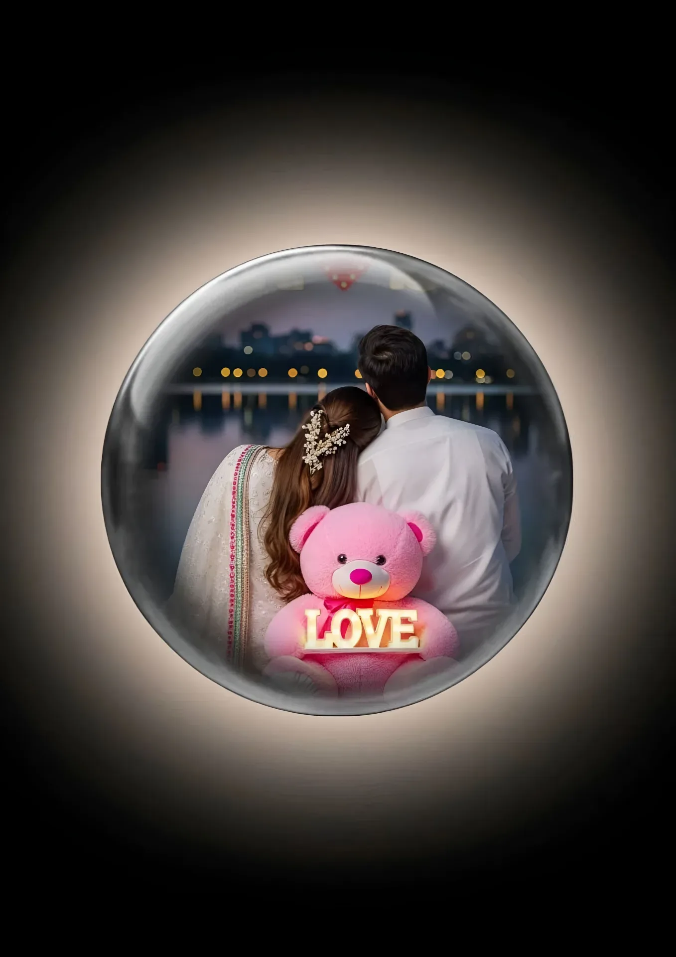 Romantic Crystal Ball Logo AI Photo Prompt preview example result
