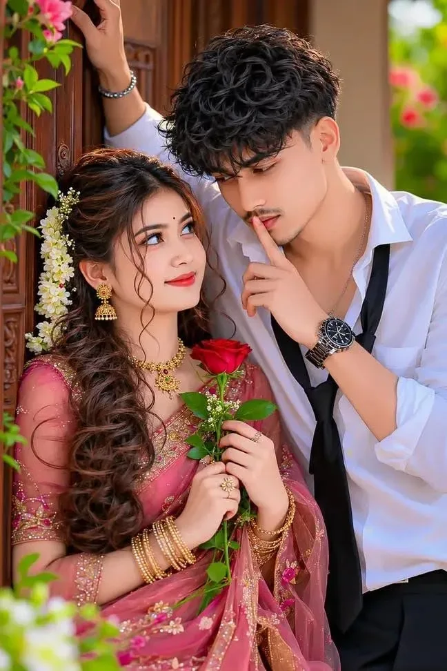 Romantic Rose Gesture AI Photo Prompt preview example result