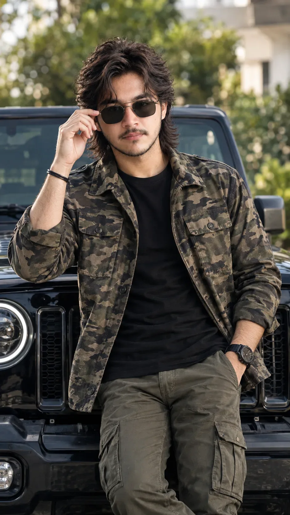 Rugged Royalty Tactical Streetwear Look AI Photo Prompt preview example result