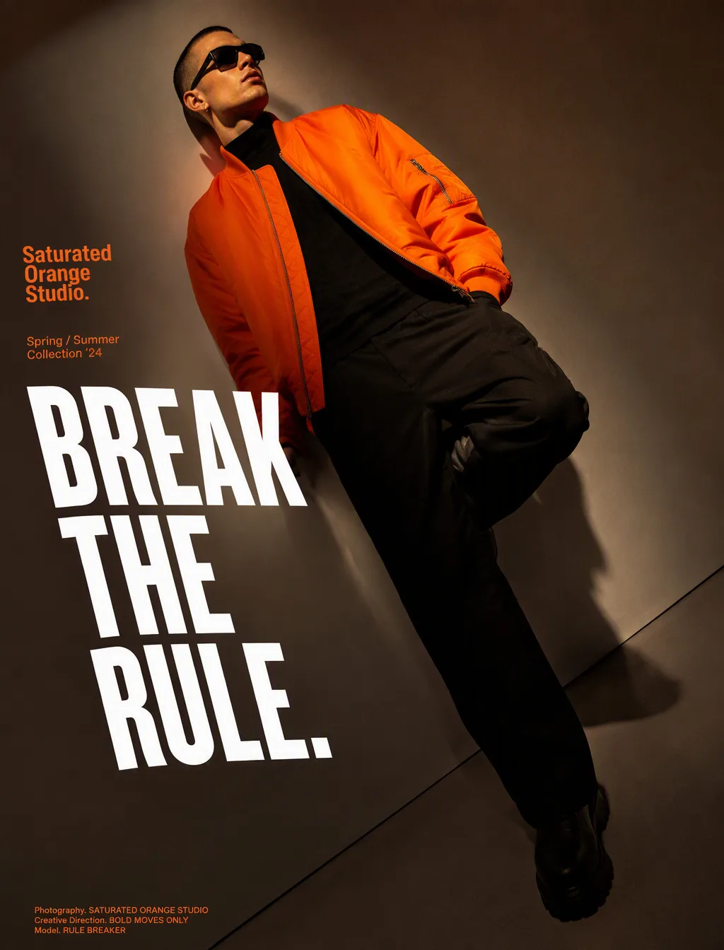 Saturated Orange Studio AI Photo Prompt generated preview