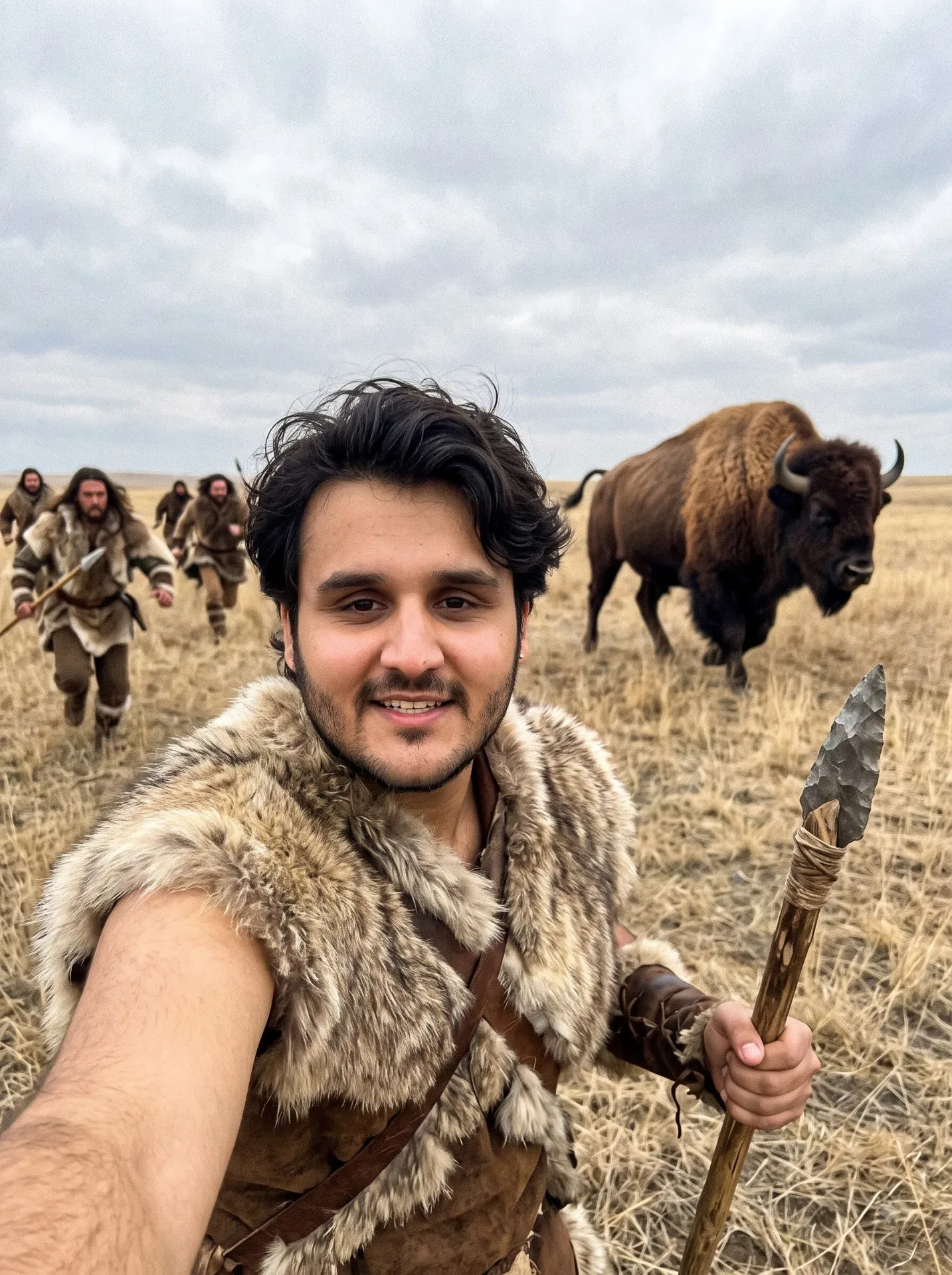 Selfie A Real Prehistoric Ice-age AI Photo Prompt preview example result