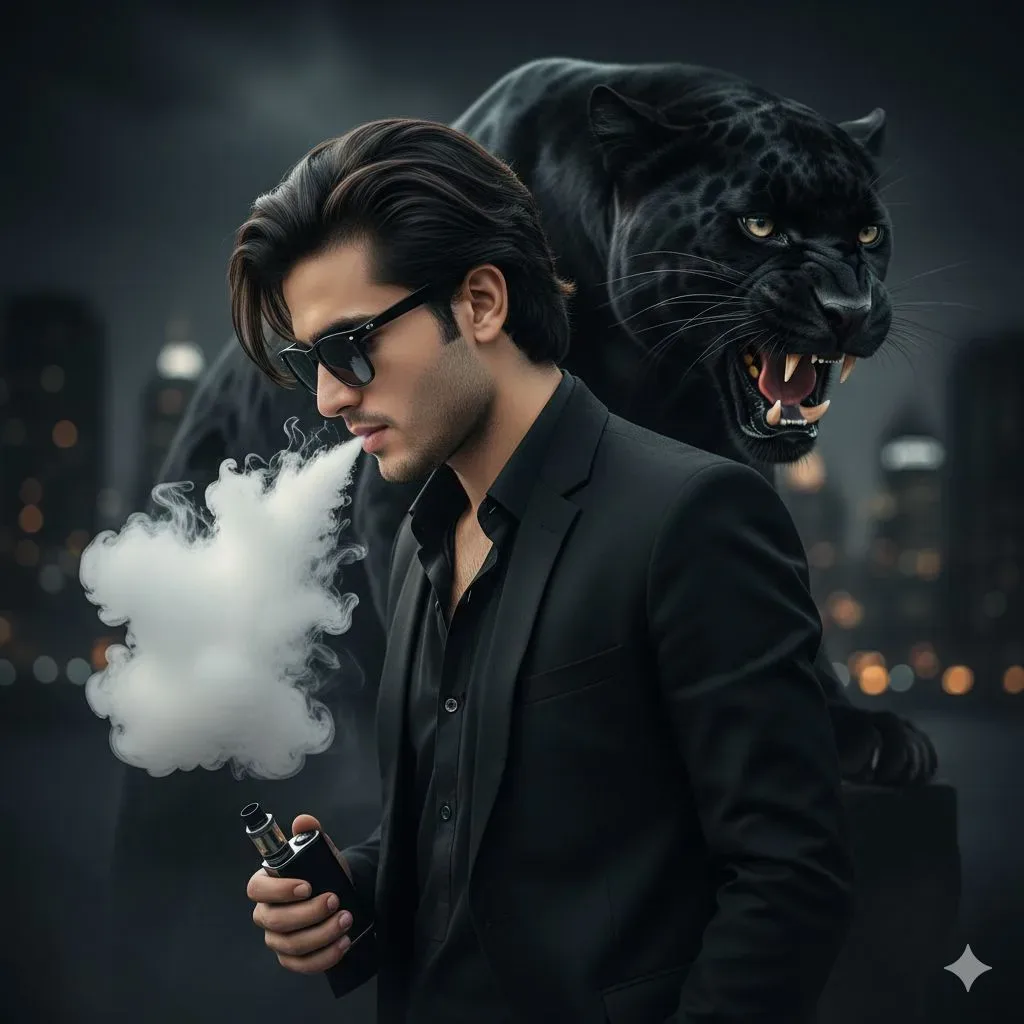 Shadow Panther Suit Style AI Photo Prompt preview example result