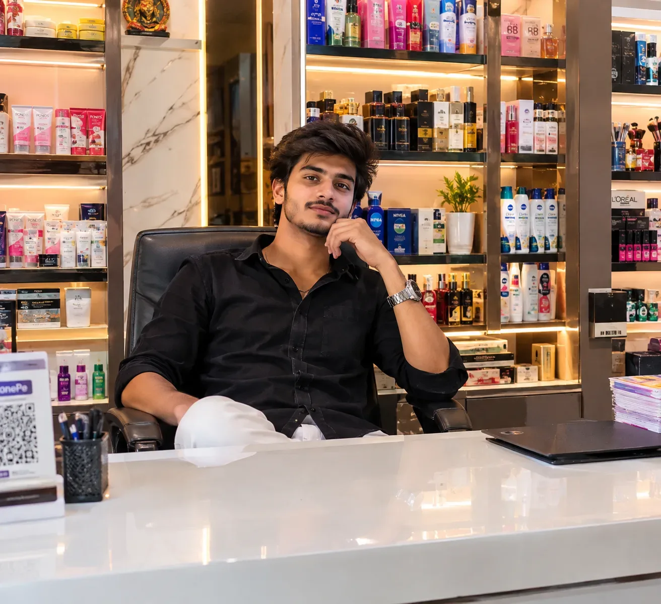 Shop Keeper Cinematic Photo AI Photo Prompt preview example result