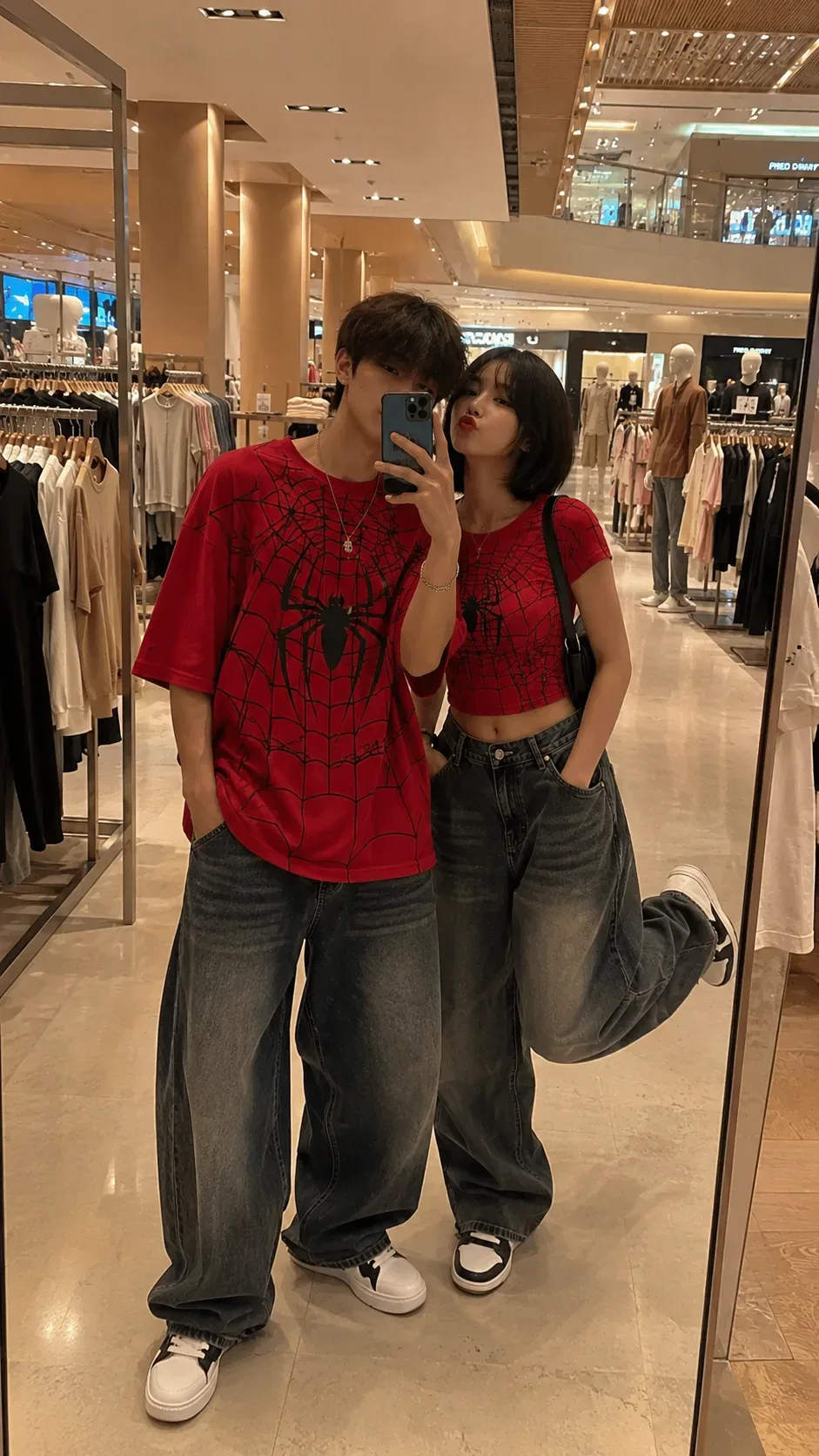 SPIDER COUPLE DUO SELFIE AI Photo Prompt preview example result
