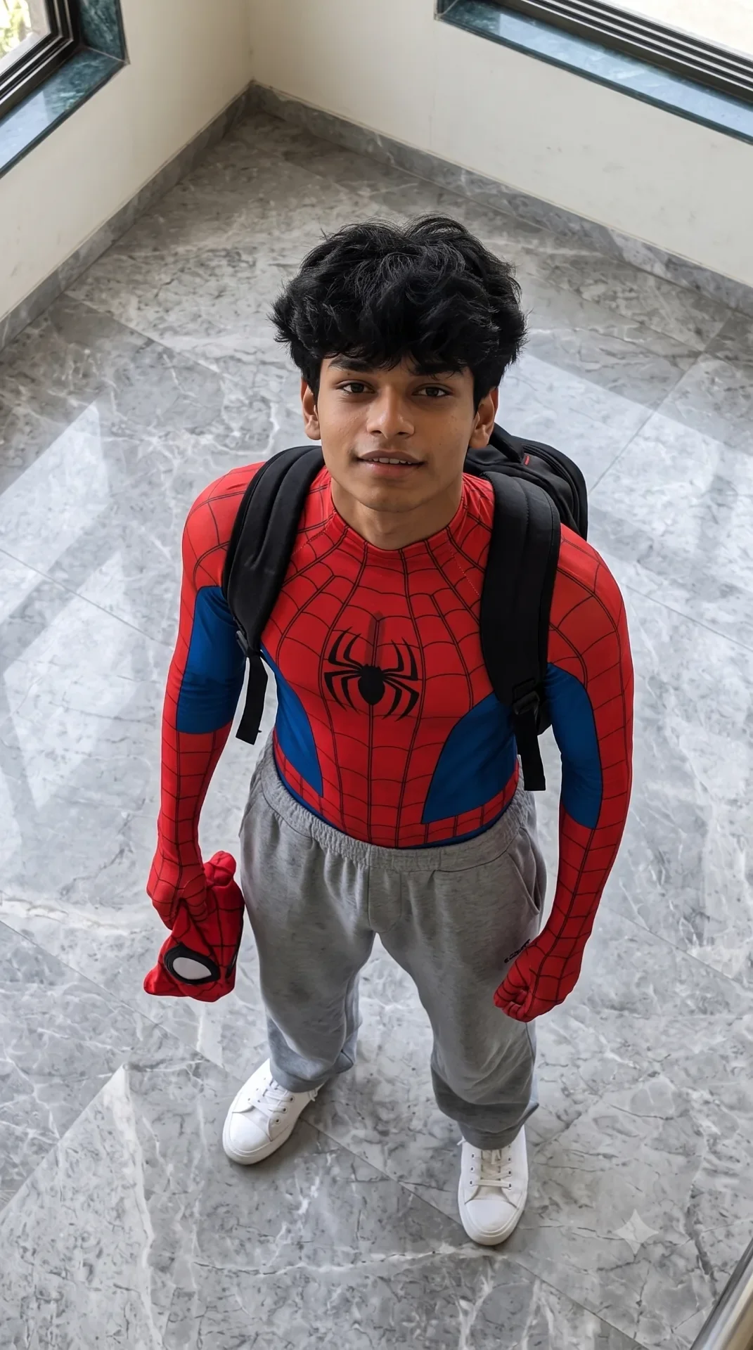 Spider-Man After School AI Prompt | Cinematic Peter Parker Street Portrait preview example result