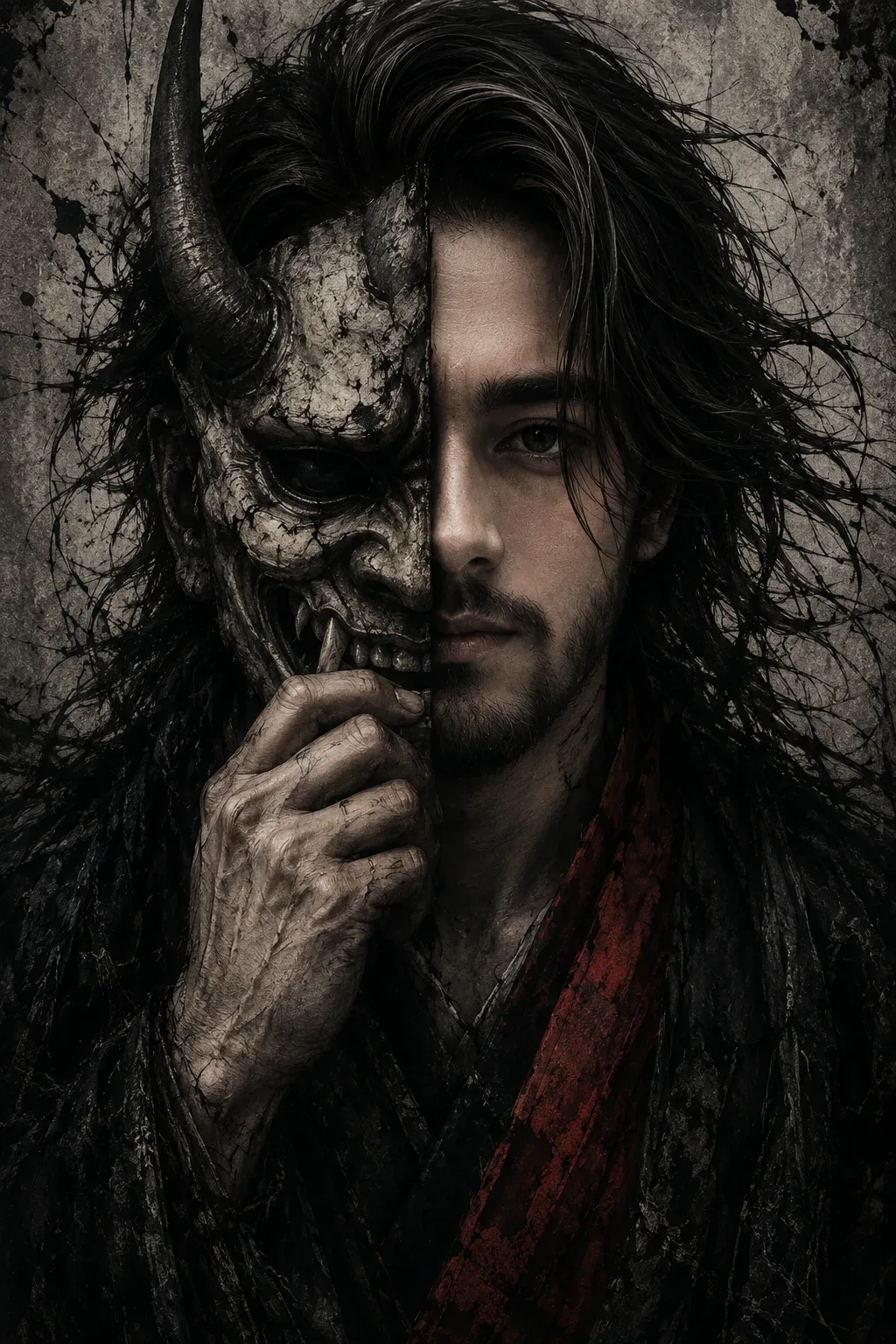 Split Soul: Human And Demon AI Photo Prompt preview example result
