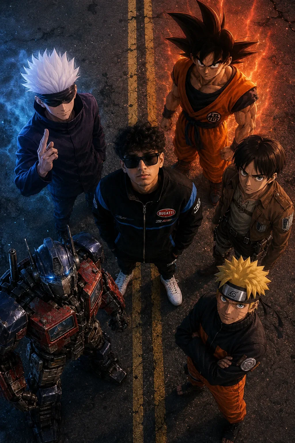 Street warriors and heroes unite AI Photo Prompt preview example result