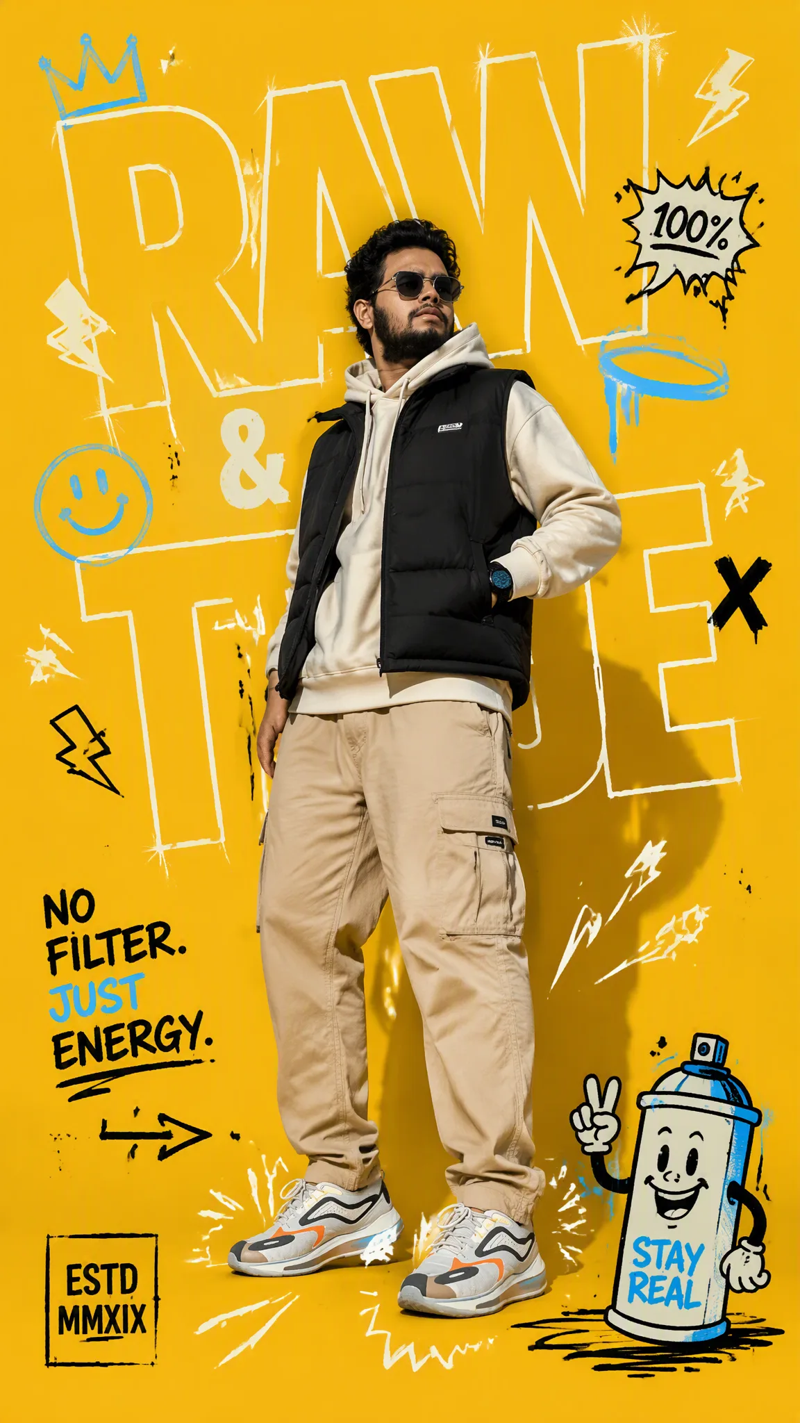 Streetwear Graphic Collage System A Premium AI Photo Prompt generated preview