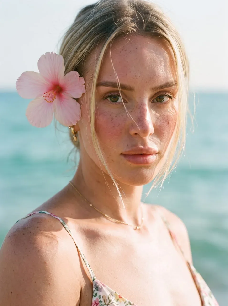 Summer Beauty Editorial Close-up AI Photo Prompt preview example result