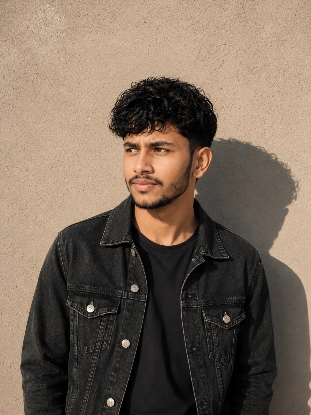 Sunlit Denim Portrait AI Photo Prompt preview example result