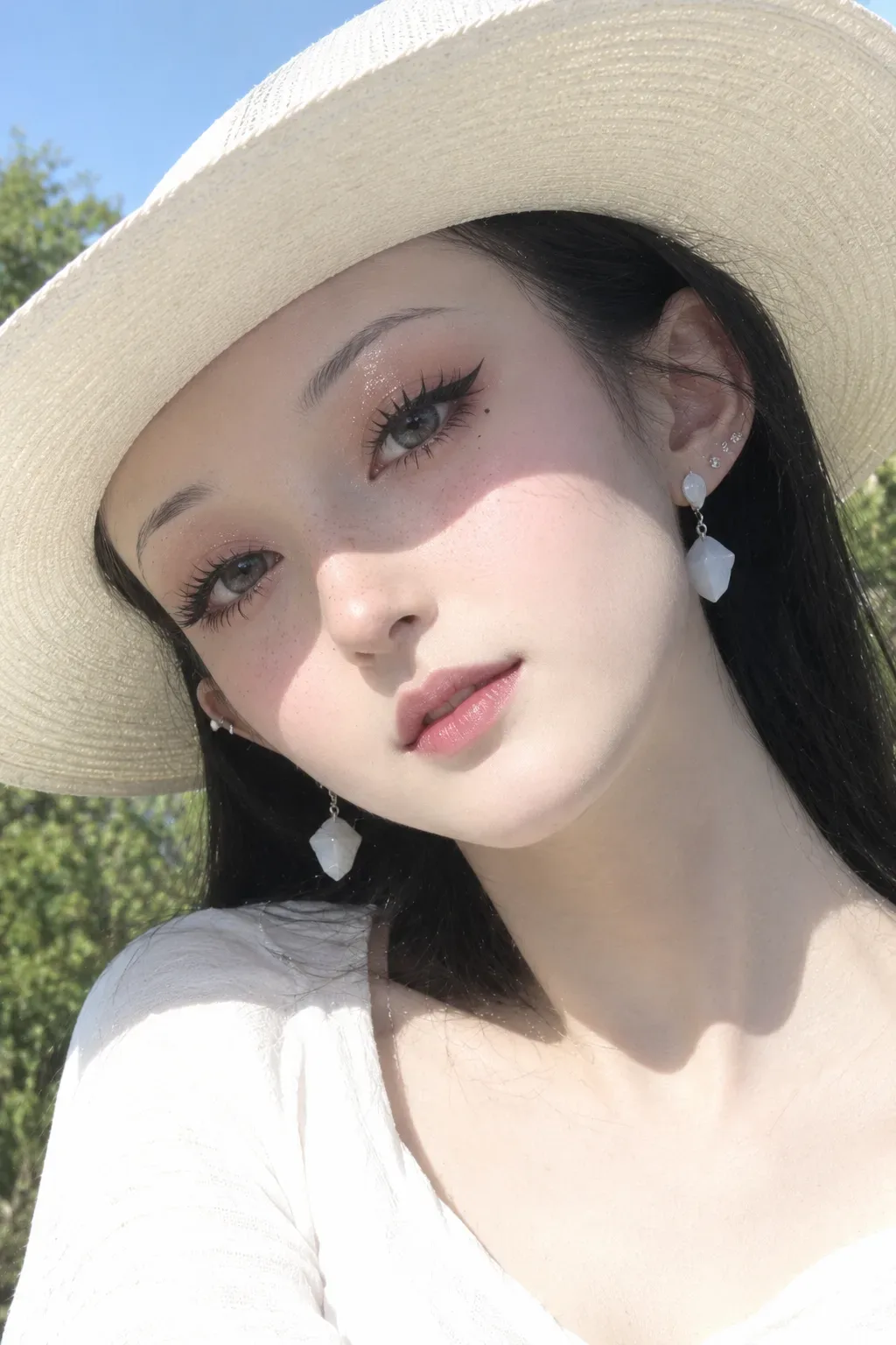 Sunlit Elegance A Soft Summer Selfie AI Photo Prompt preview example result