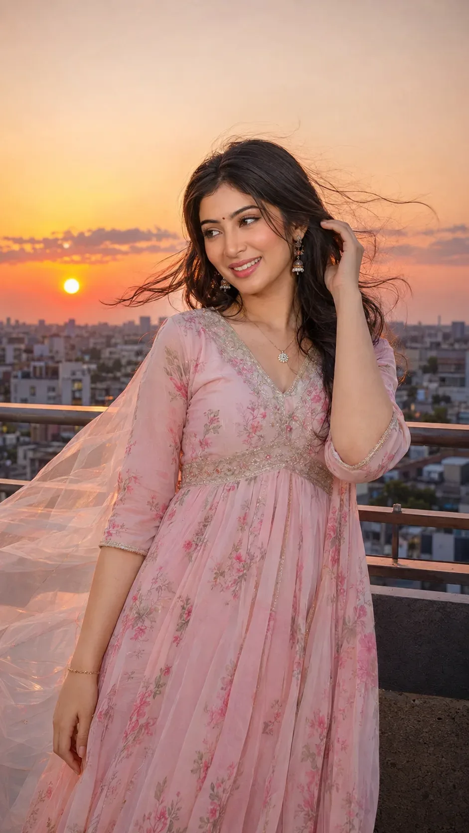"sunset Terrace Candid Portrait" AI Photo Prompt preview example result