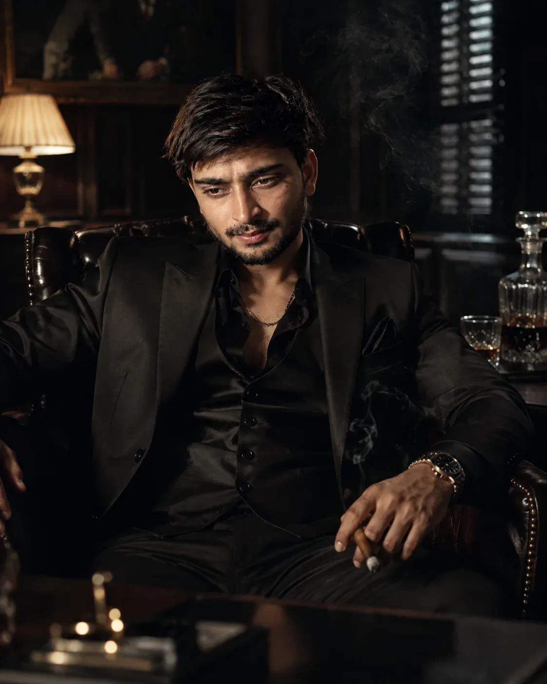 The Black Suit Era Old Money, Dark Soul AI Photo Prompt preview example result