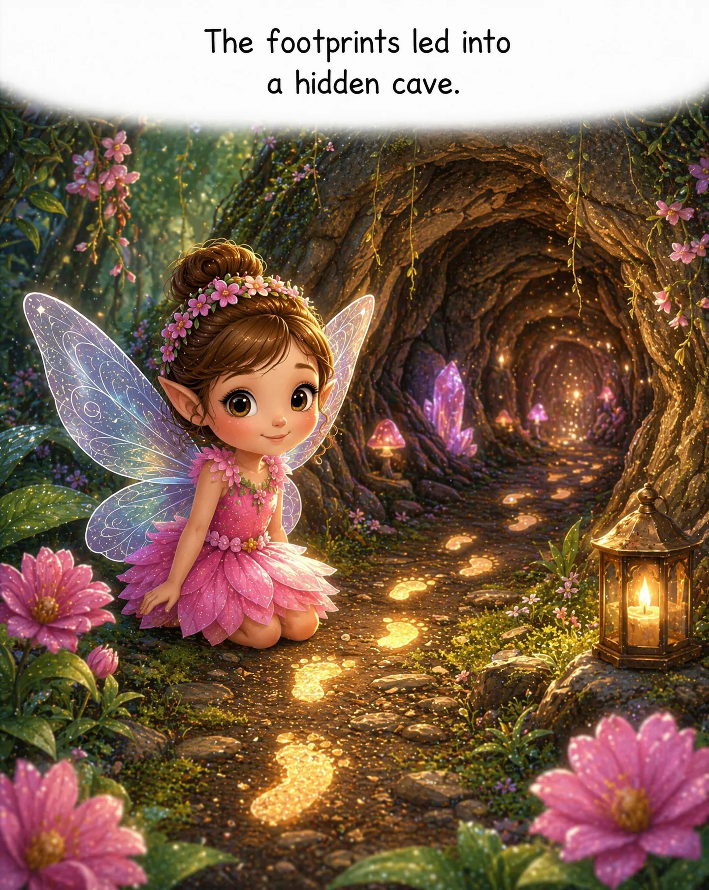 The Footprints Led Into A Hidden Cave AI Photo Prompt generated preview