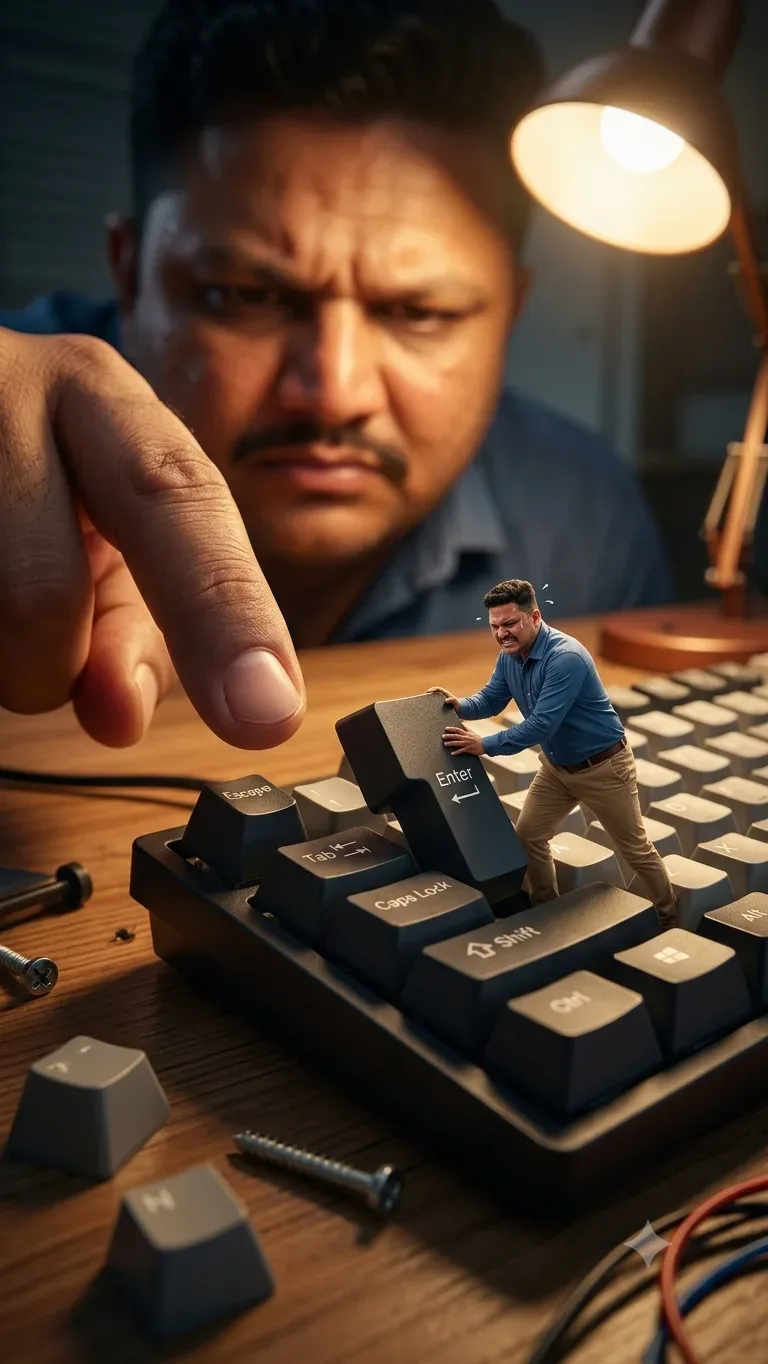 The Giants Keyboard Crisis AI Photo Prompt preview example result