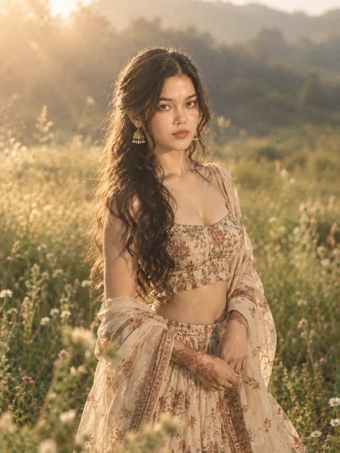 The Image Should Have A Light Warm Glow With Soft Faded Colours AI Photo Prompt preview example result