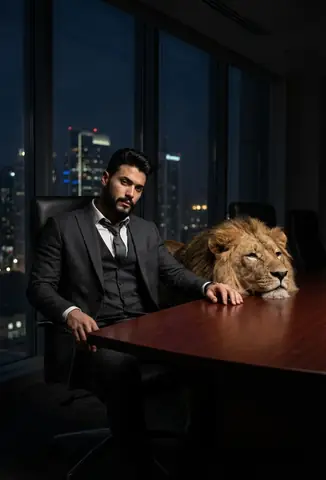 Billionaire CEO Night Portrait - copy paste viral AI prompt