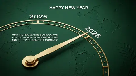 Golden Clock New Year Portrait - copy paste viral AI prompt
