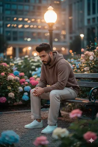 City Garden Person Portrait - copy paste viral AI prompt