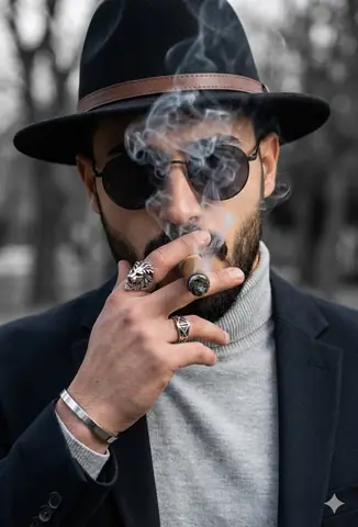 Sophisticated Man Portrait Shot - copy paste viral AI prompt
