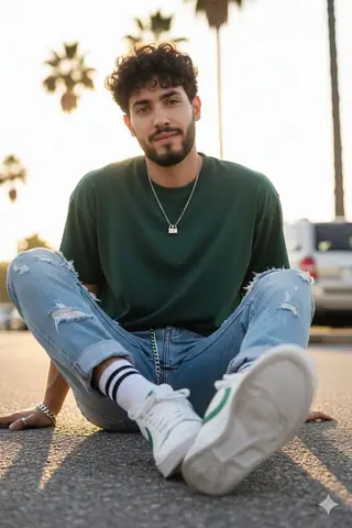 Male Portrait Urban Asphalt - copy paste viral AI prompt