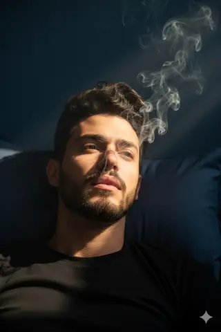 Smoky Portrait Dark Background - copy paste viral AI prompt