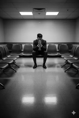 Lonely Executive Night Portrait - copy paste viral AI prompt