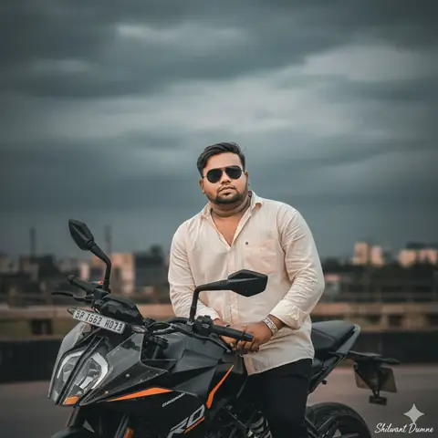 Young Man KTM Bike Portrait - copy paste viral AI prompt