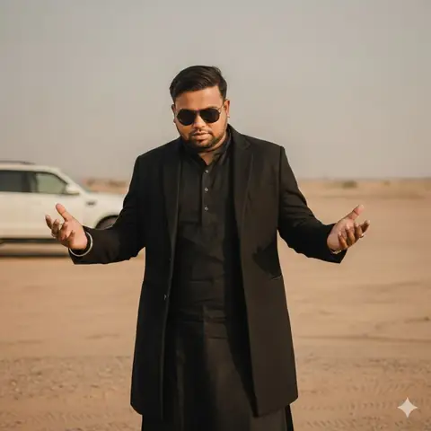 Indian Boy Desert Portrait - copy paste viral AI prompt