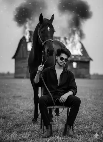 Young Man Rural Portrait - copy paste viral AI prompt