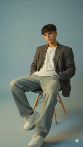 Korean Man Studio Portrait - copy paste viral AI prompt