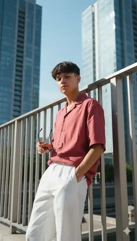 Teen Boy Urban Portrait - copy paste viral AI prompt