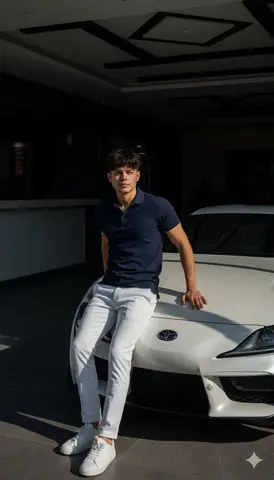 Young Man Toyota Supra Portrait - copy paste viral AI prompt