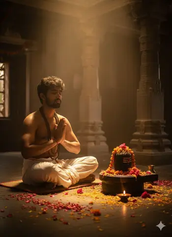 Hindu Temple Young Man Portrait - copy paste viral AI prompt